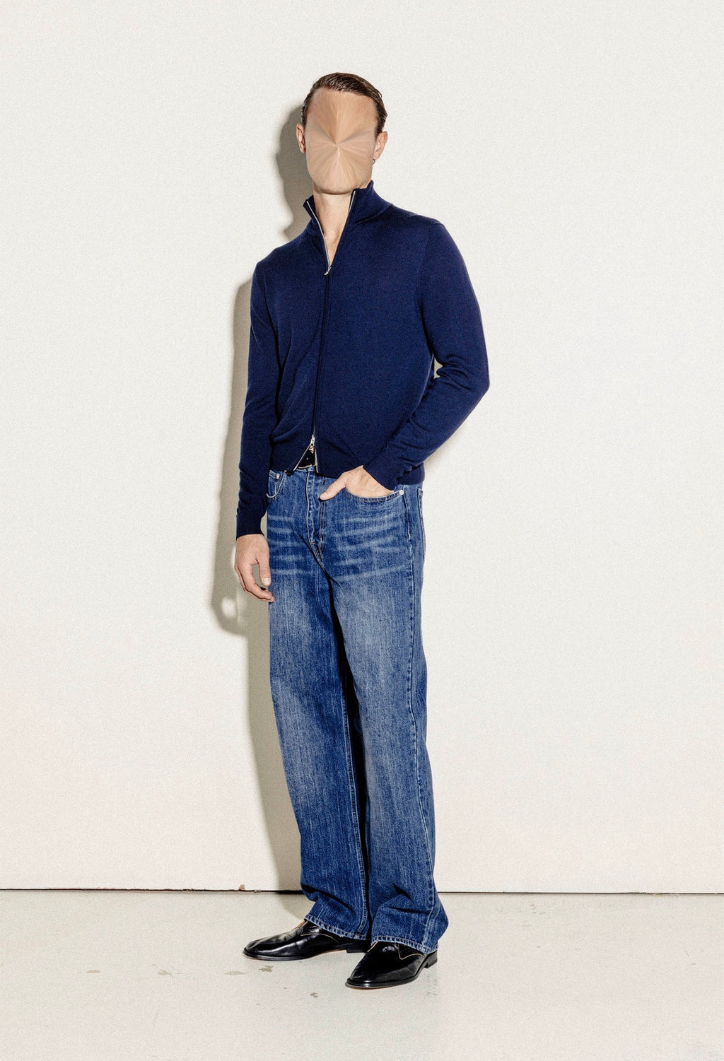 Haute Navy Zip Cardigan