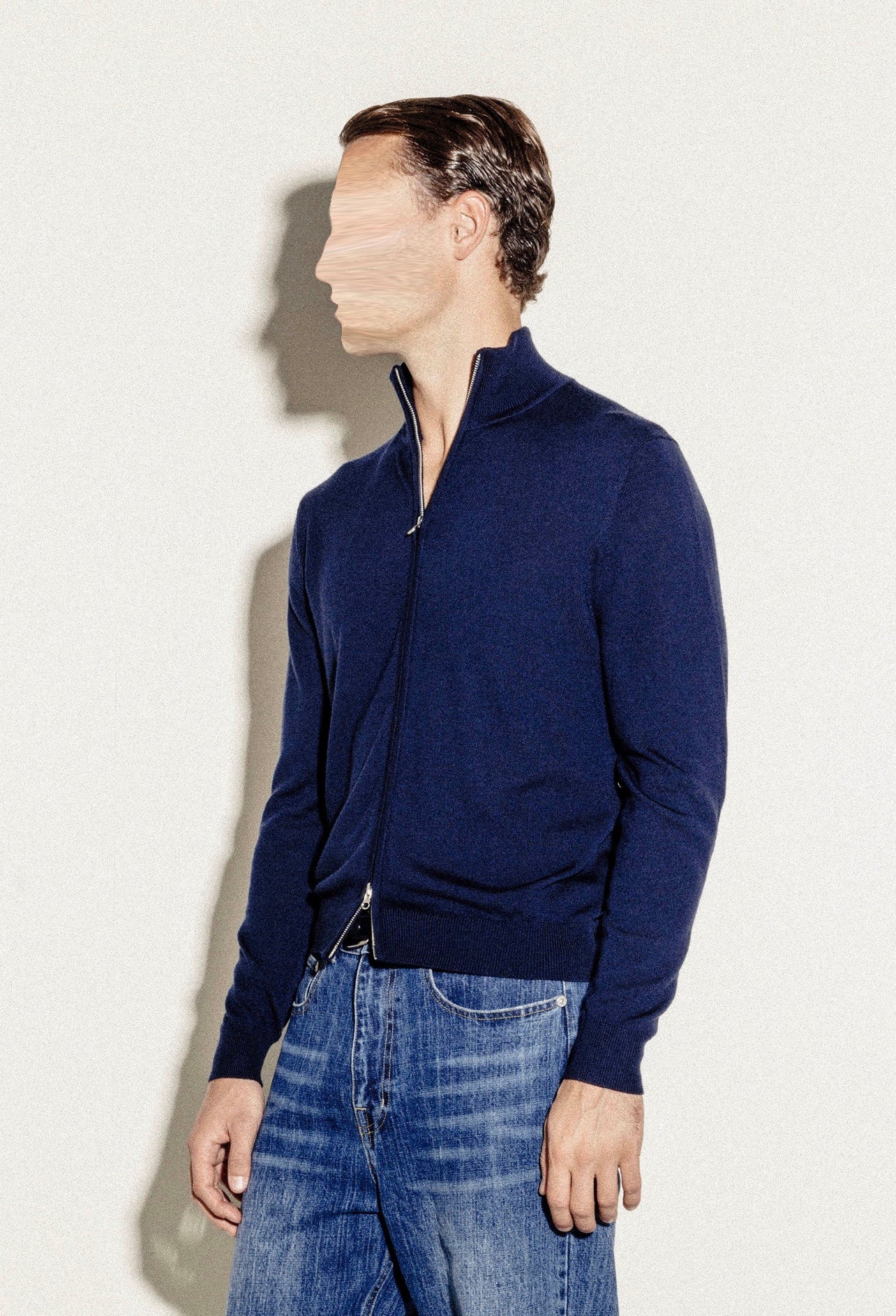 Haute Navy Zip Cardigan