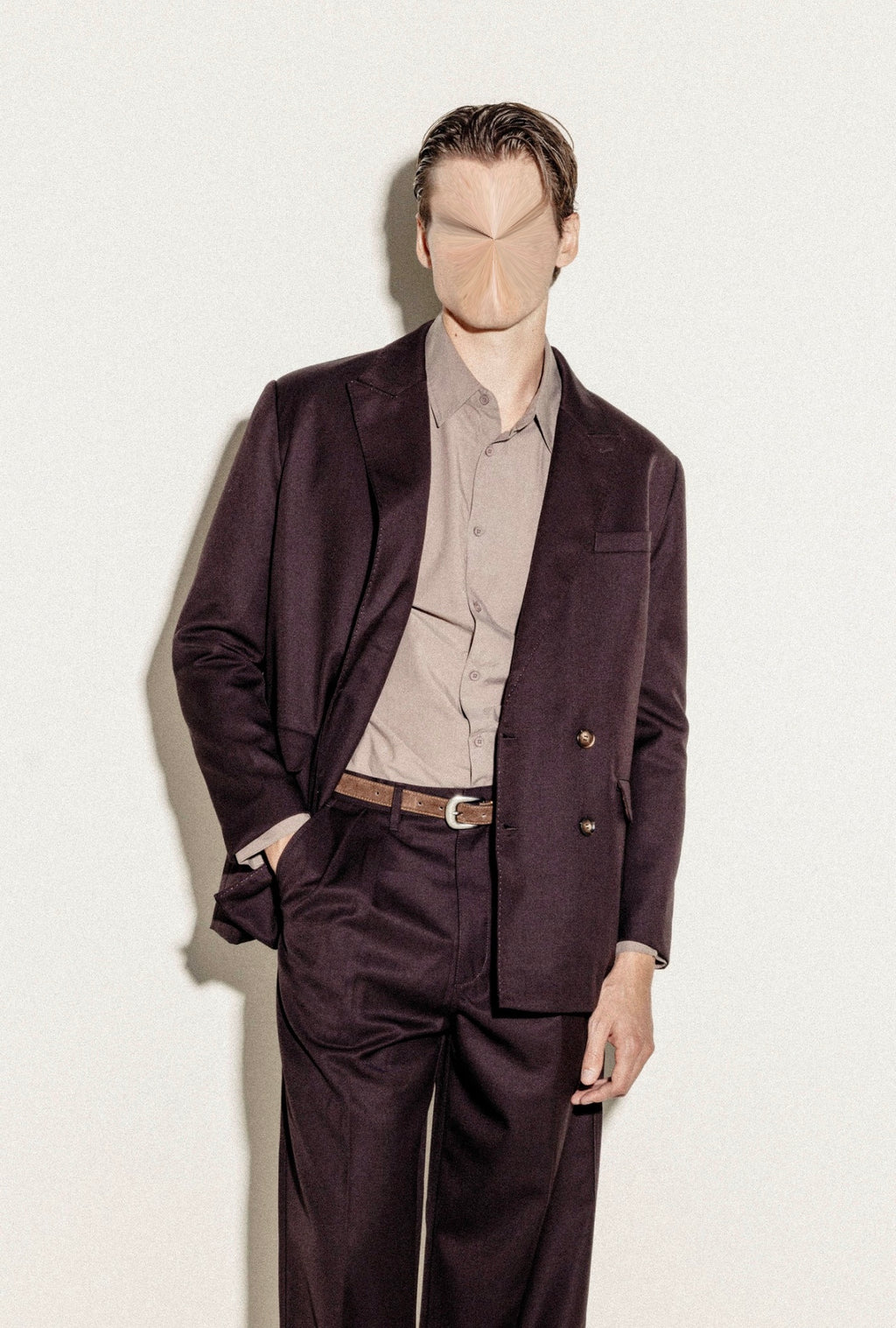 Haute Burgundy Double-Breasted Jacket