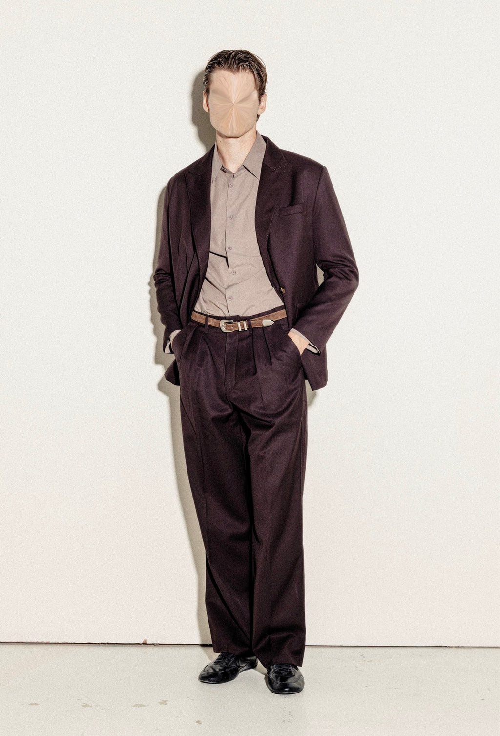 Haute Burgundy Double-Breasted Jacket